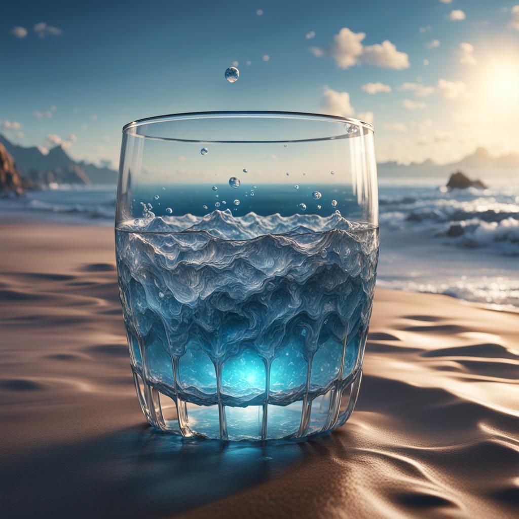 Ocean in a Glass: Detailed Matte Painting