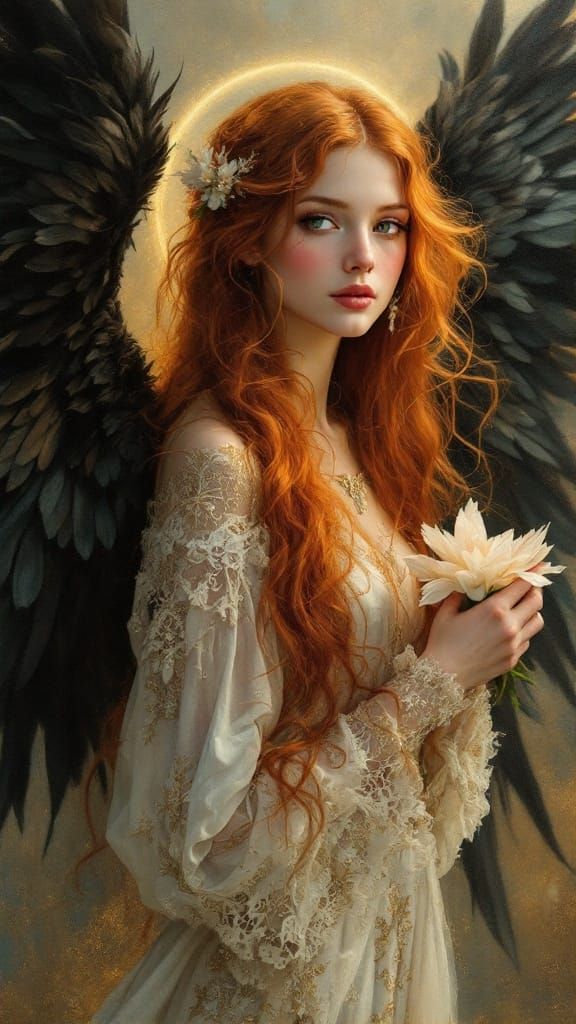 Seraphic Angel in Golden Hour Light