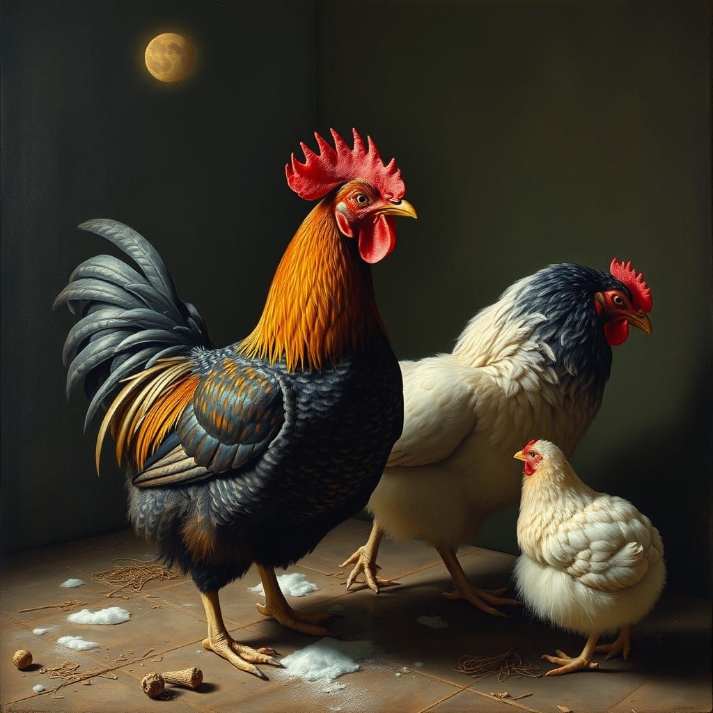 Whimsical Plush Chickens in a Solar Shiver Style