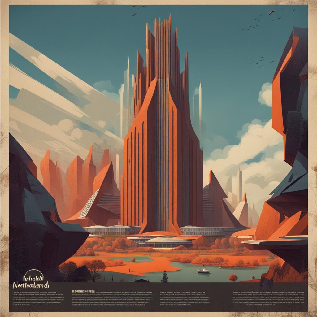 Brutalist Propaganda Poster of the Netherlands