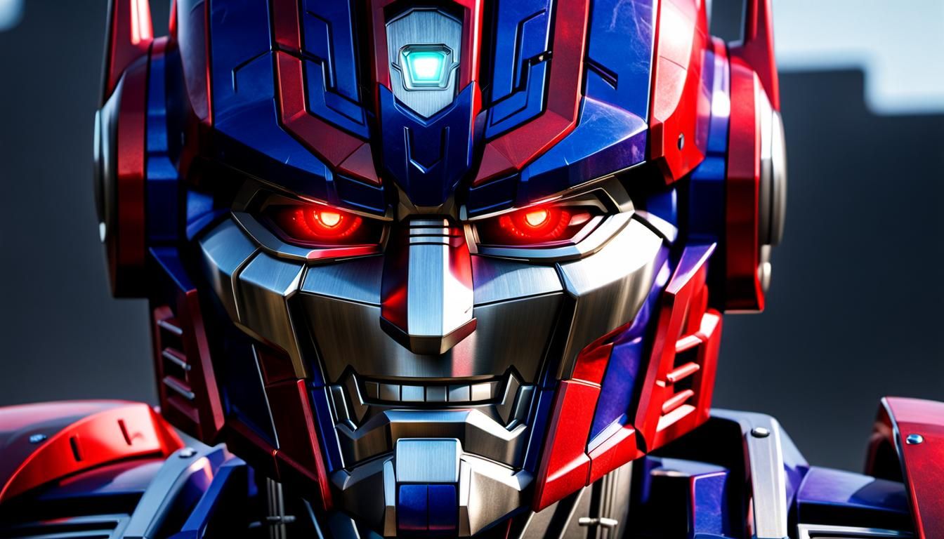 Detailed 64k Image of Optimus Prime with Sinister Smile