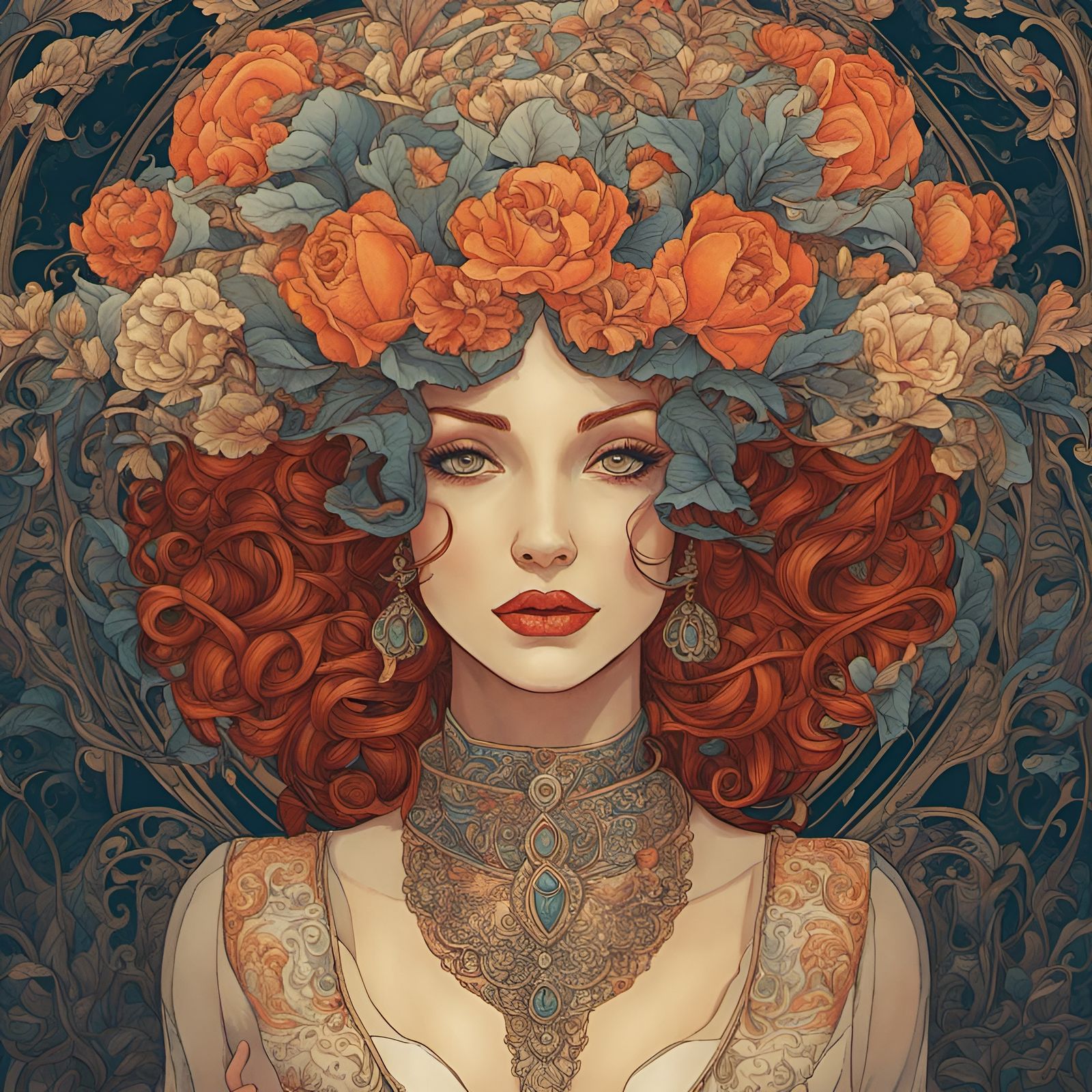 Surreal Portrait of a Beautiful Woman