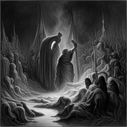 Entrance to Hell: A Gothic Horror Scene