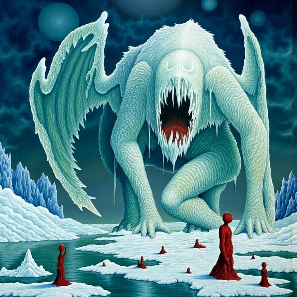 Cthulhu Frozen in Arctic Sea: Esoteric Surrealism