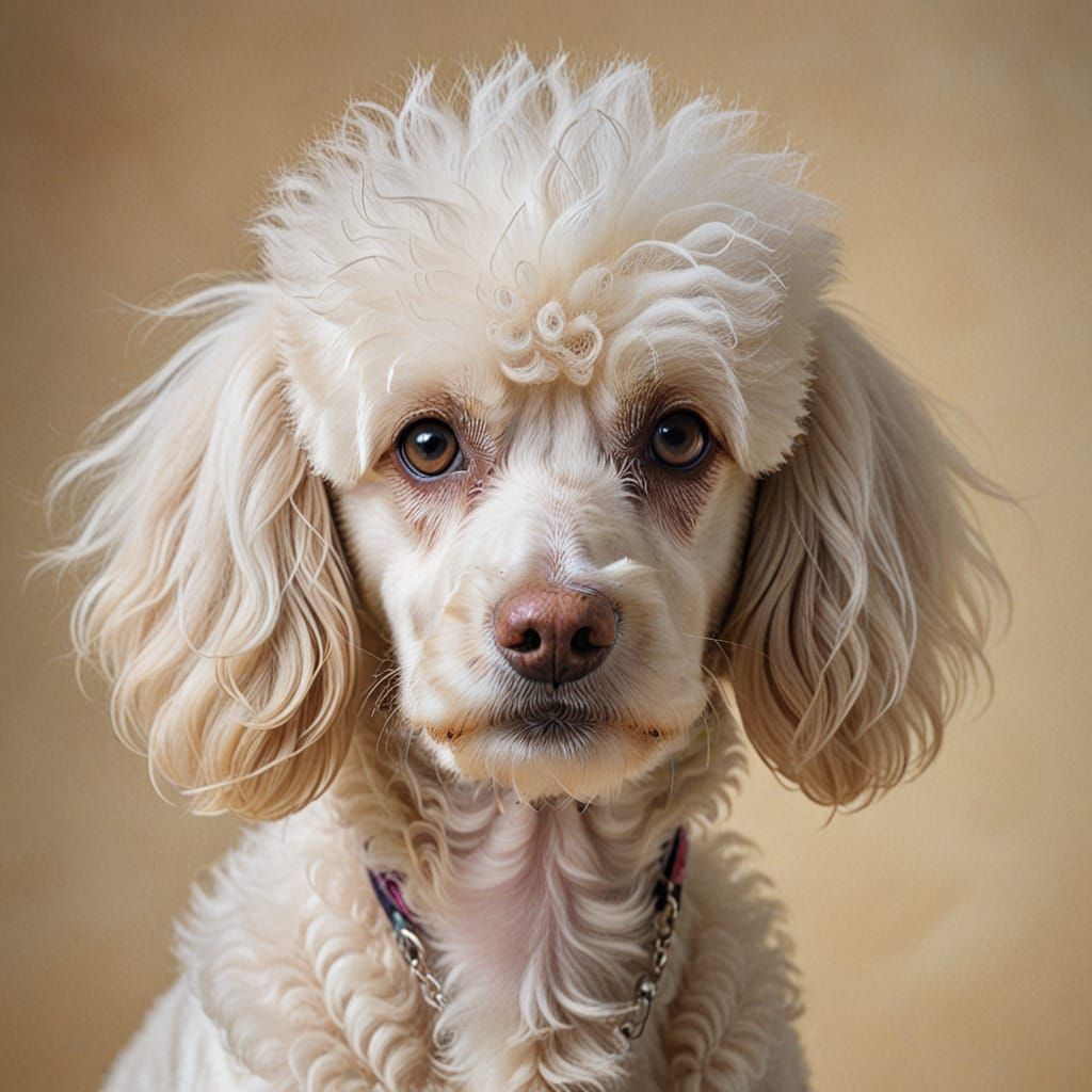 an image of a white cyprus poodle