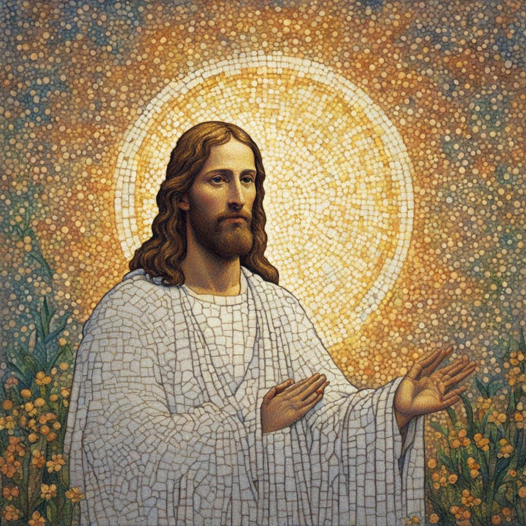 Jesus Christ in Pointillist Splendor