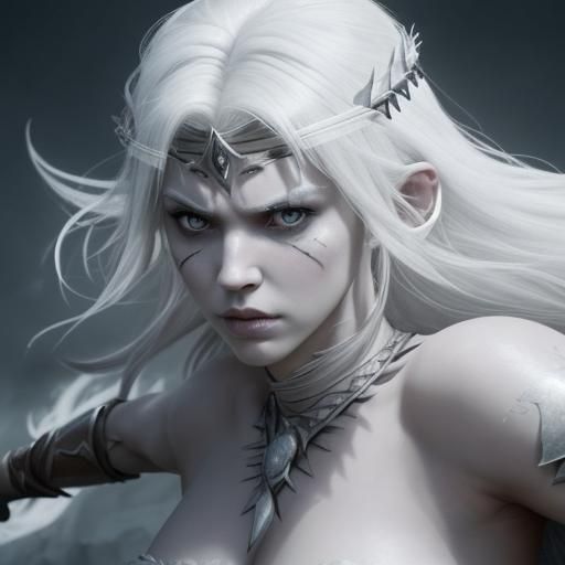 Barbarian Queen Portrait in Sharp Focus