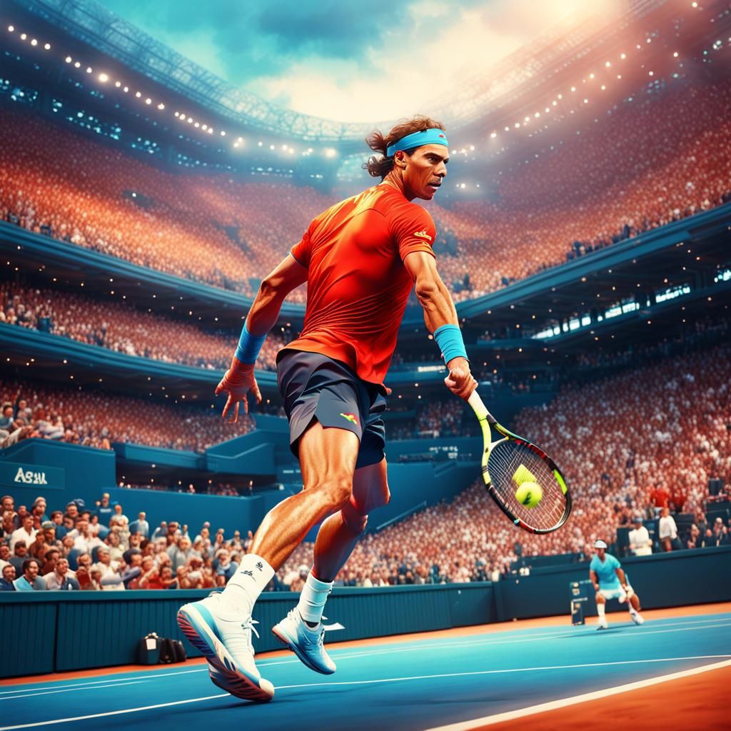 Rafa Nadal's formidable tennis game.