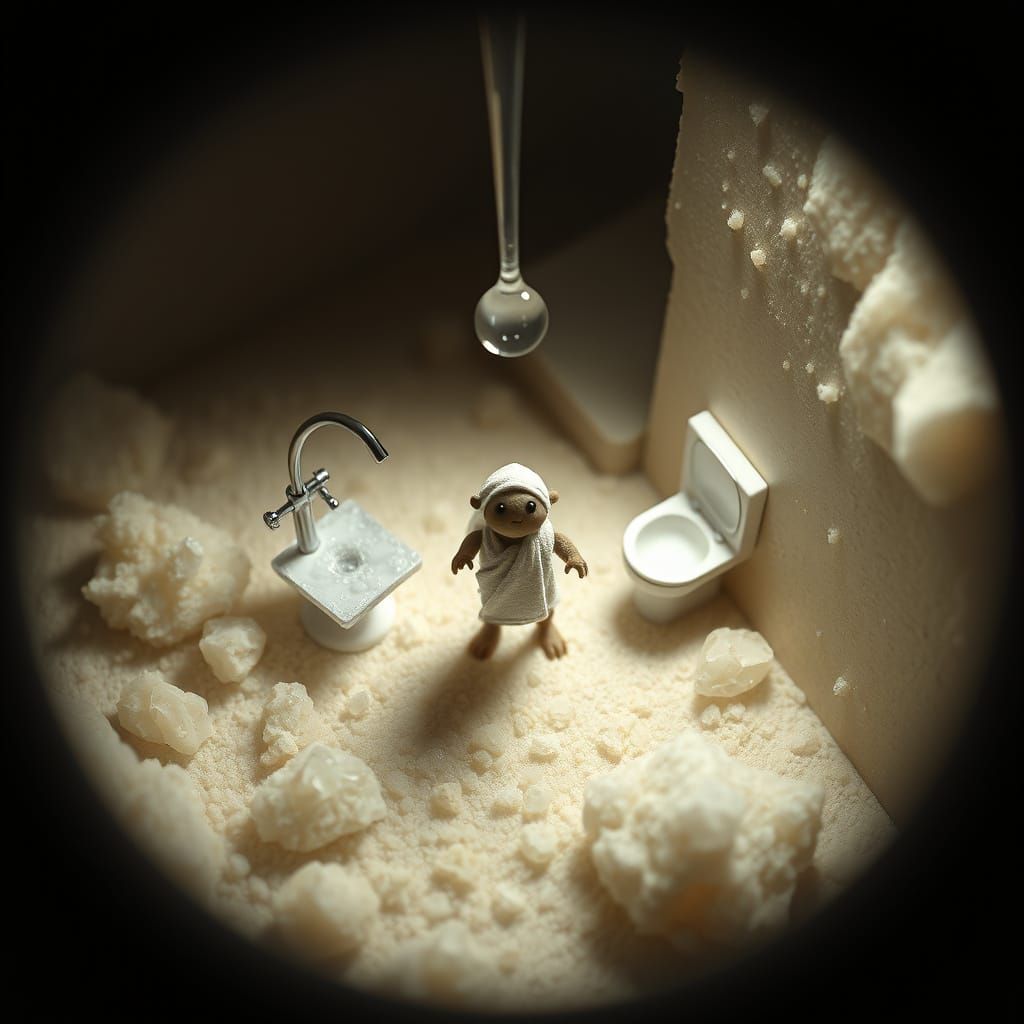 Microbe Surprised by Overhead Microscope Light