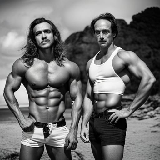 cousins of Salvador Dalí lift heavy