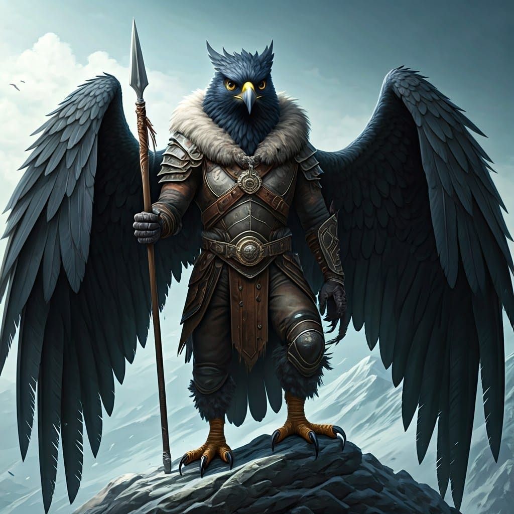 Great Black Hawk inspired Aarakocra