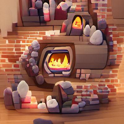 Inviting Fireplace with Flickering Flames