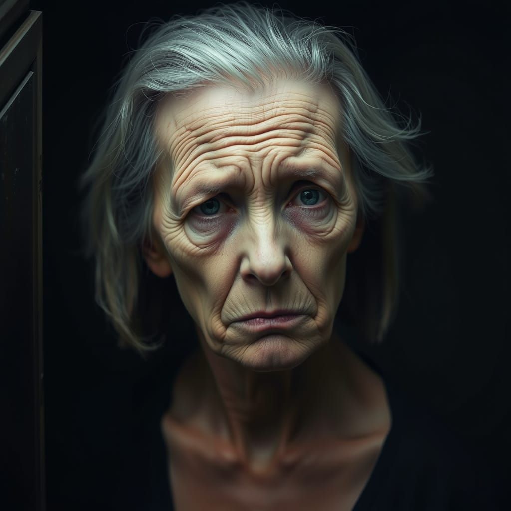 Ethereal Portrait of a Weary Soul