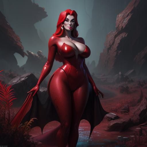 Jessica Rabbit Mutant Anatomy: Detailed Matte Painting