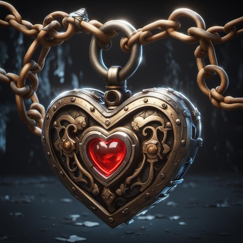 Locked Heart in 3D Game Cinematic Style