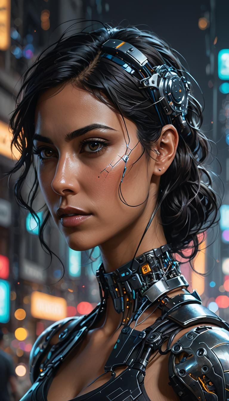 Morena Baccarin. Is a half cyborg and half human