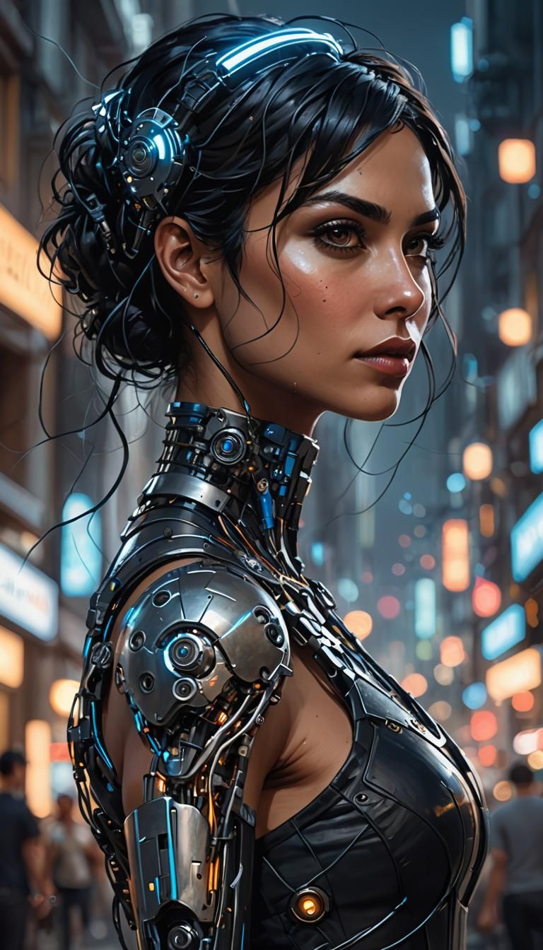 Morena Baccarin. Is a half cyborg and half human