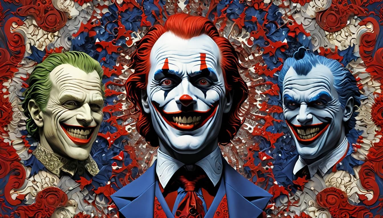 Van Gogh style using shades of red white and blue Create an ...