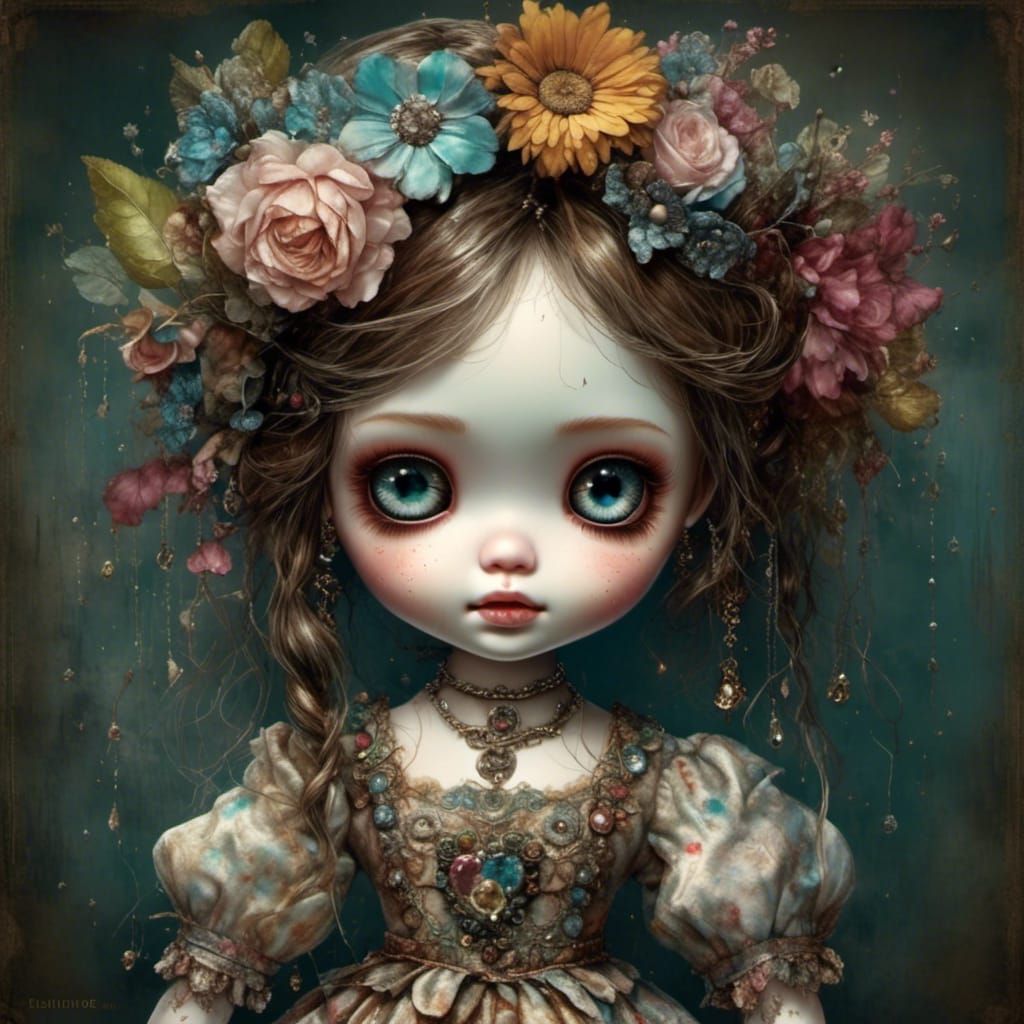 Disturbing Doll with Soulless Eyes