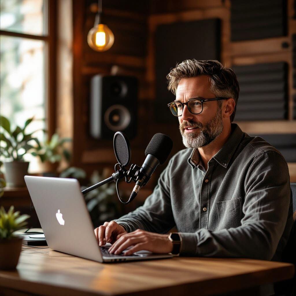 Cozy Studio Portrait with Warm Lighting