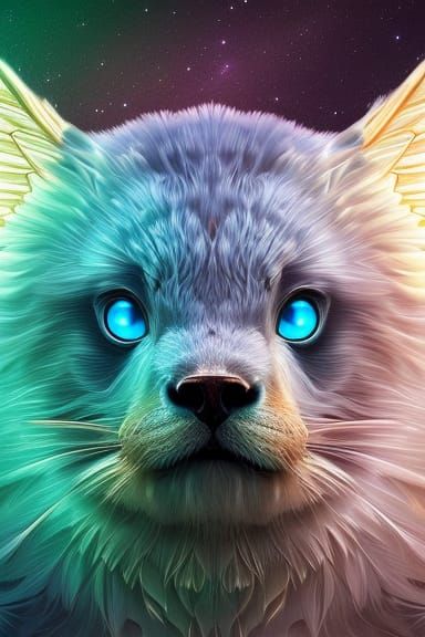 Intricate Dragon-Demon Portrait in Cosmic Style