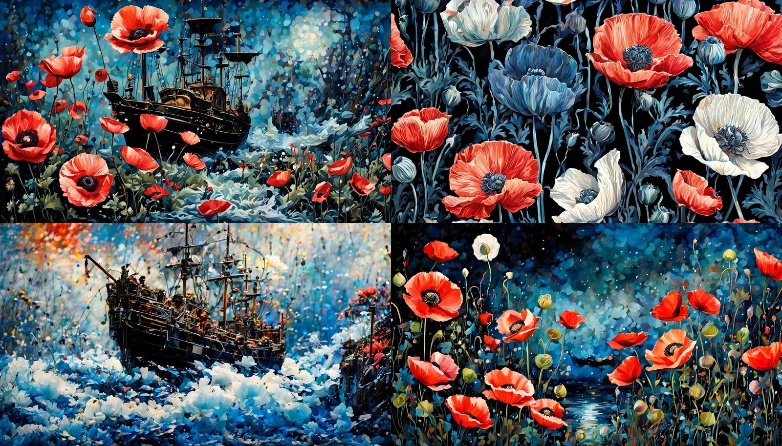 Gothic Cat-Girl with Lemon Hair in Mixed Media