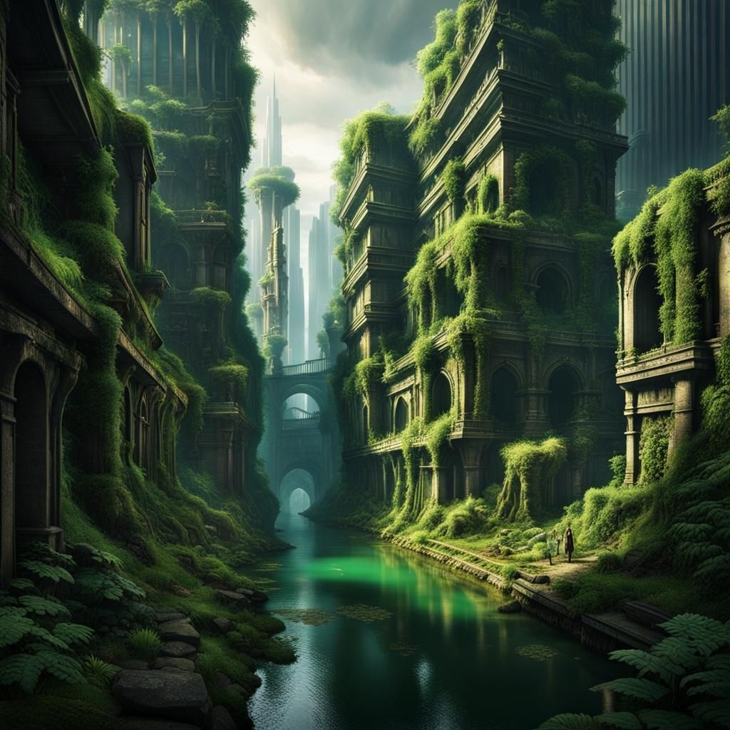 Dystopian Cityscape of the Future