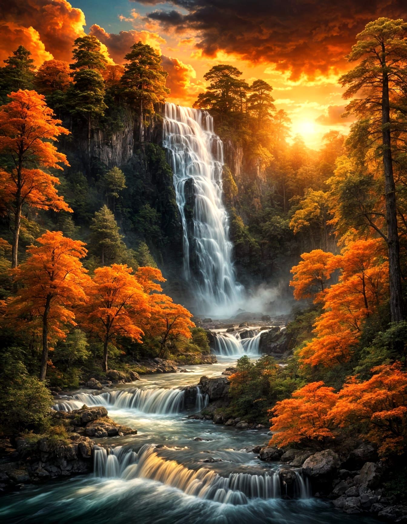 Waterfalls - landscapes