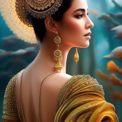 Hyperrealistic Princess Portrait in Dramatic Lighting