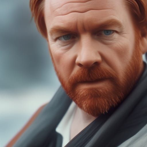 Ewan McGregor as Obi-Wan Kenobi: Hyperrealistic Portrait