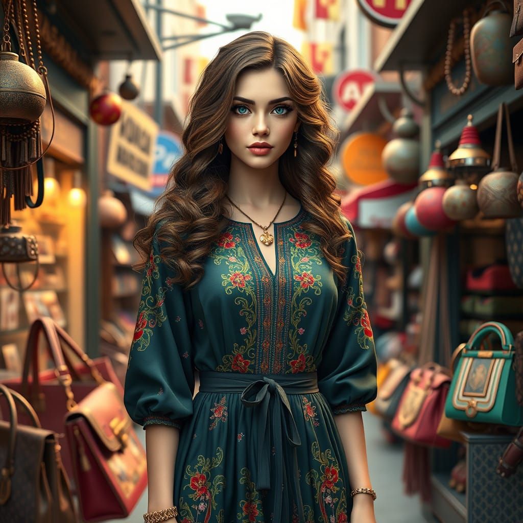 Russian City Storefronts in Anime Style