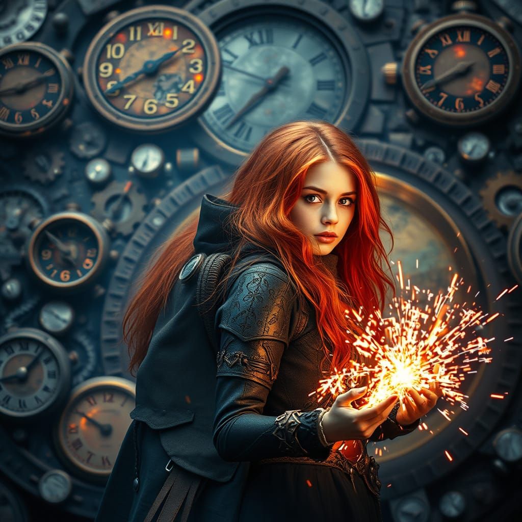 Mages in Post-Apocalyptic Landscape, Cinematic Illustration