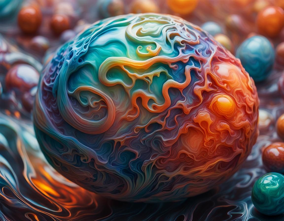 Glowing Biomechanical Dragon Egg in Candy Art Style
