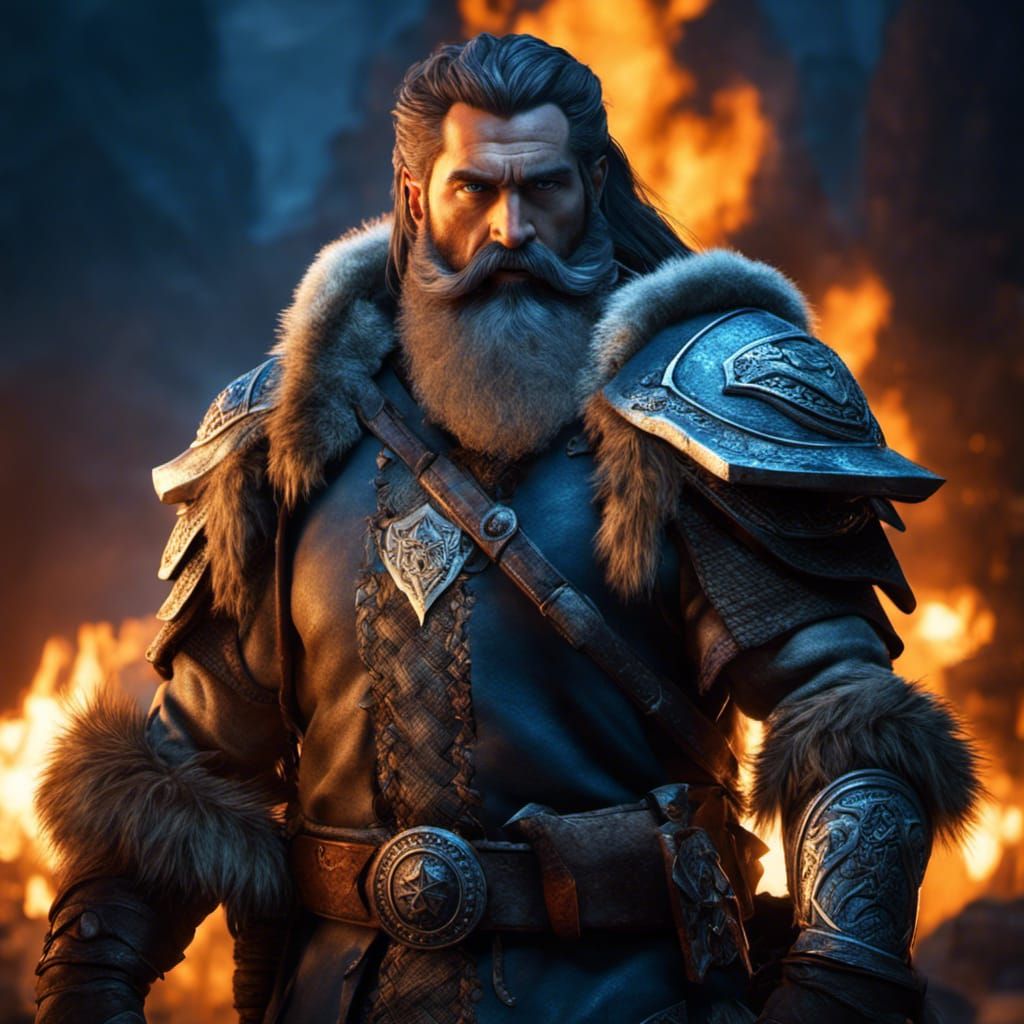 Epic Dwarven Ranger on Armored War Pig