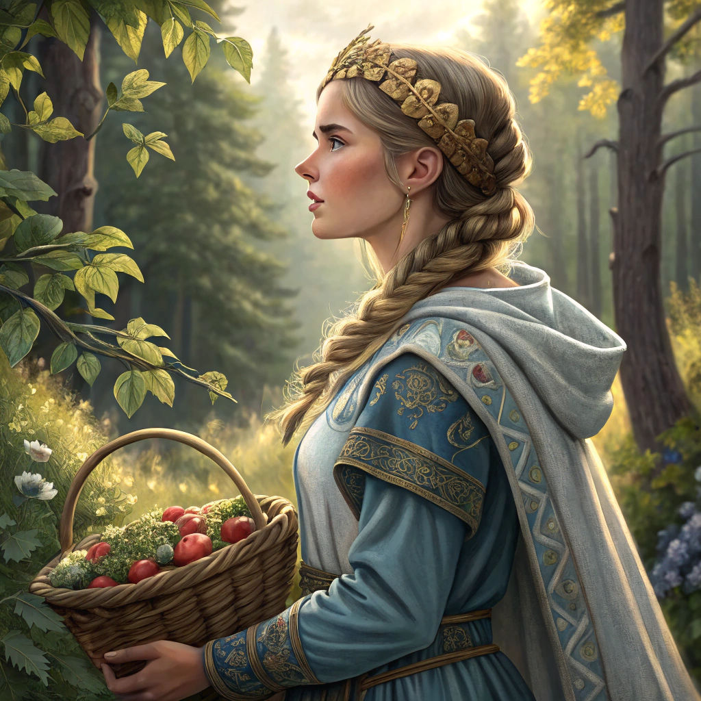 Gallo-Roman Celtic Woman with Fruit Basket