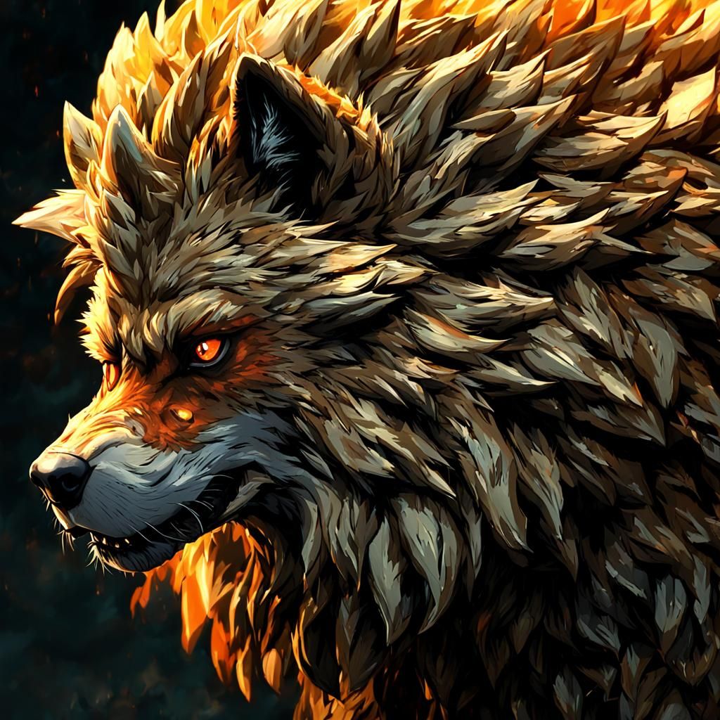 Detailed 3D Anime Art of Arcanine