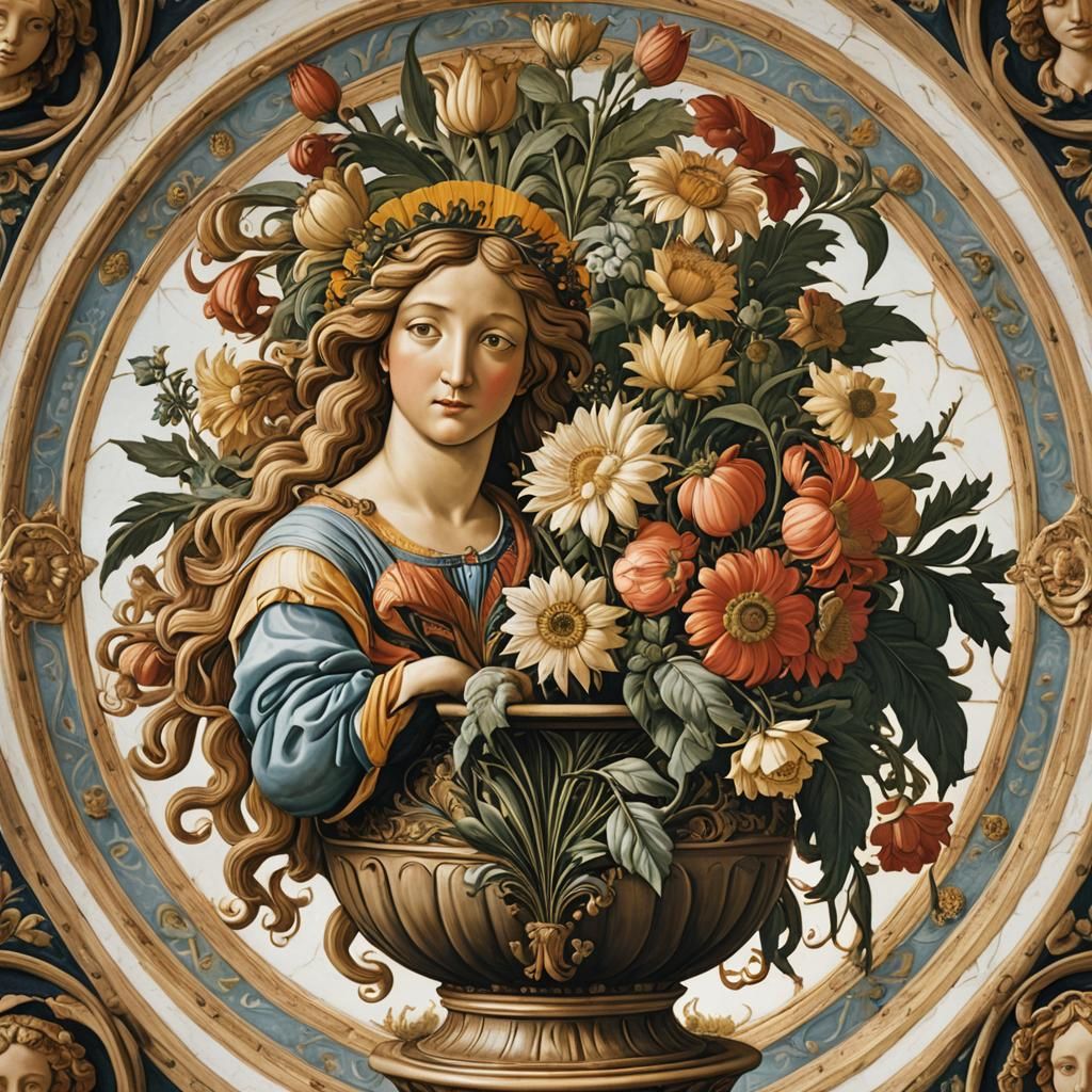 Vase of Flowers in Renaissance Style