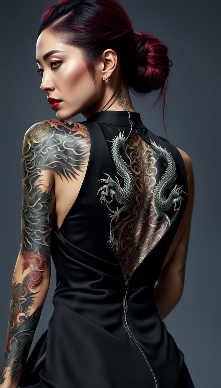 Girl with dragon tattoo