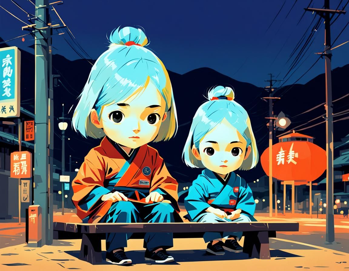 Charming Illustration in Tatsuro Kiuchi Style