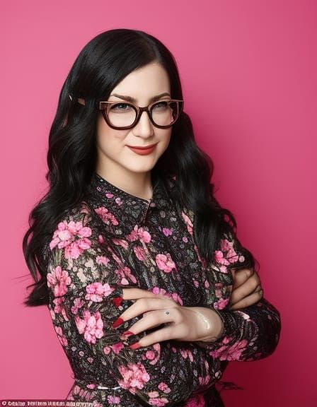 Stylish Portrait of a Young Woman with Glasses