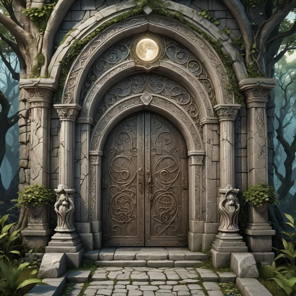 Elven Temple Entrance: Fantasy, Illusion and Love