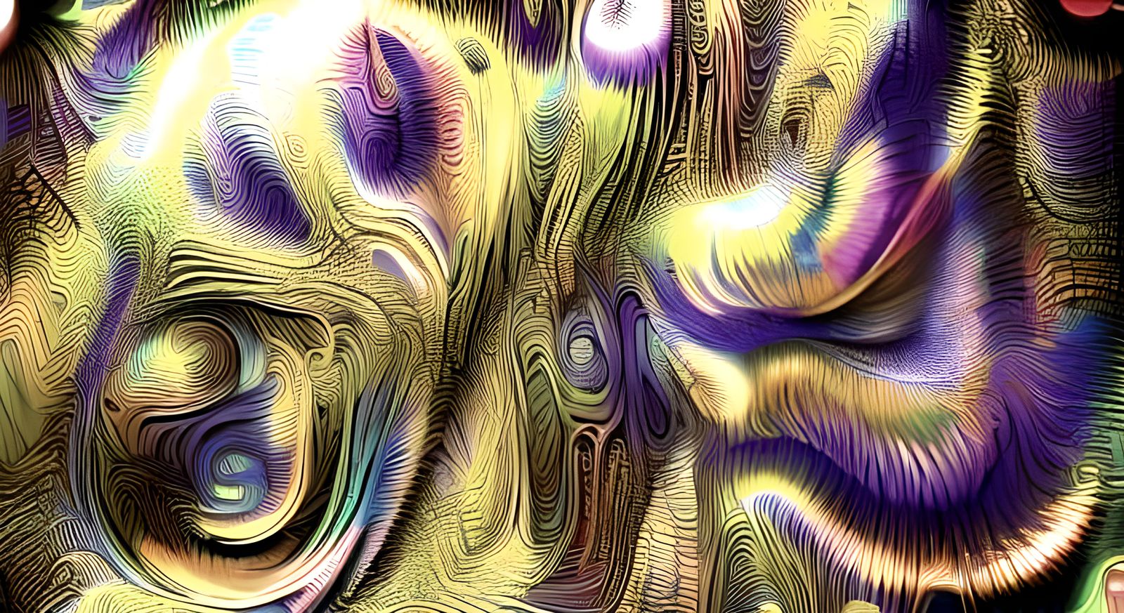 Dreamy Kaleidoscope: Surreal Cat-Kangaroo in Psychedelic Sty...