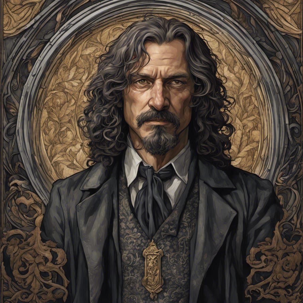 Sirius Black as Art Nouveau Medieval Lord