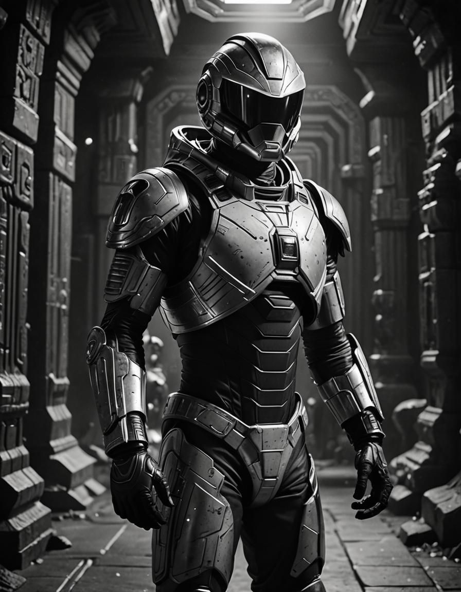 Duck Dodgers' Epic Adventure in Black and White