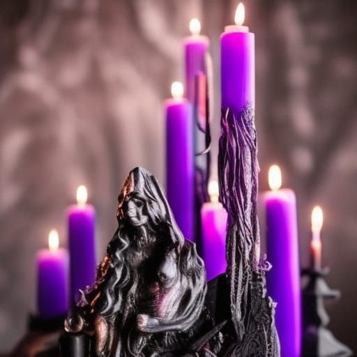 Witchy purple candles