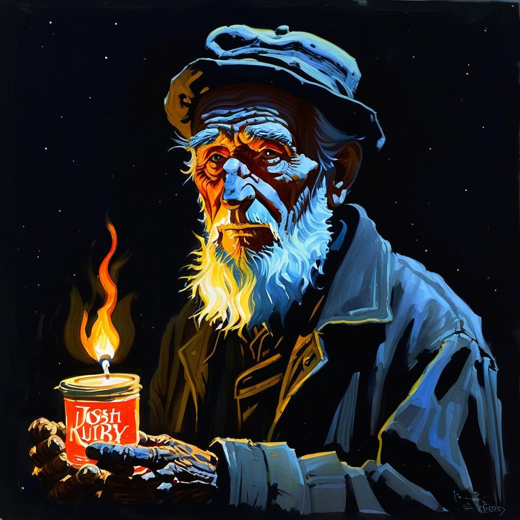 Gouache Portrait in Grimdark University Style