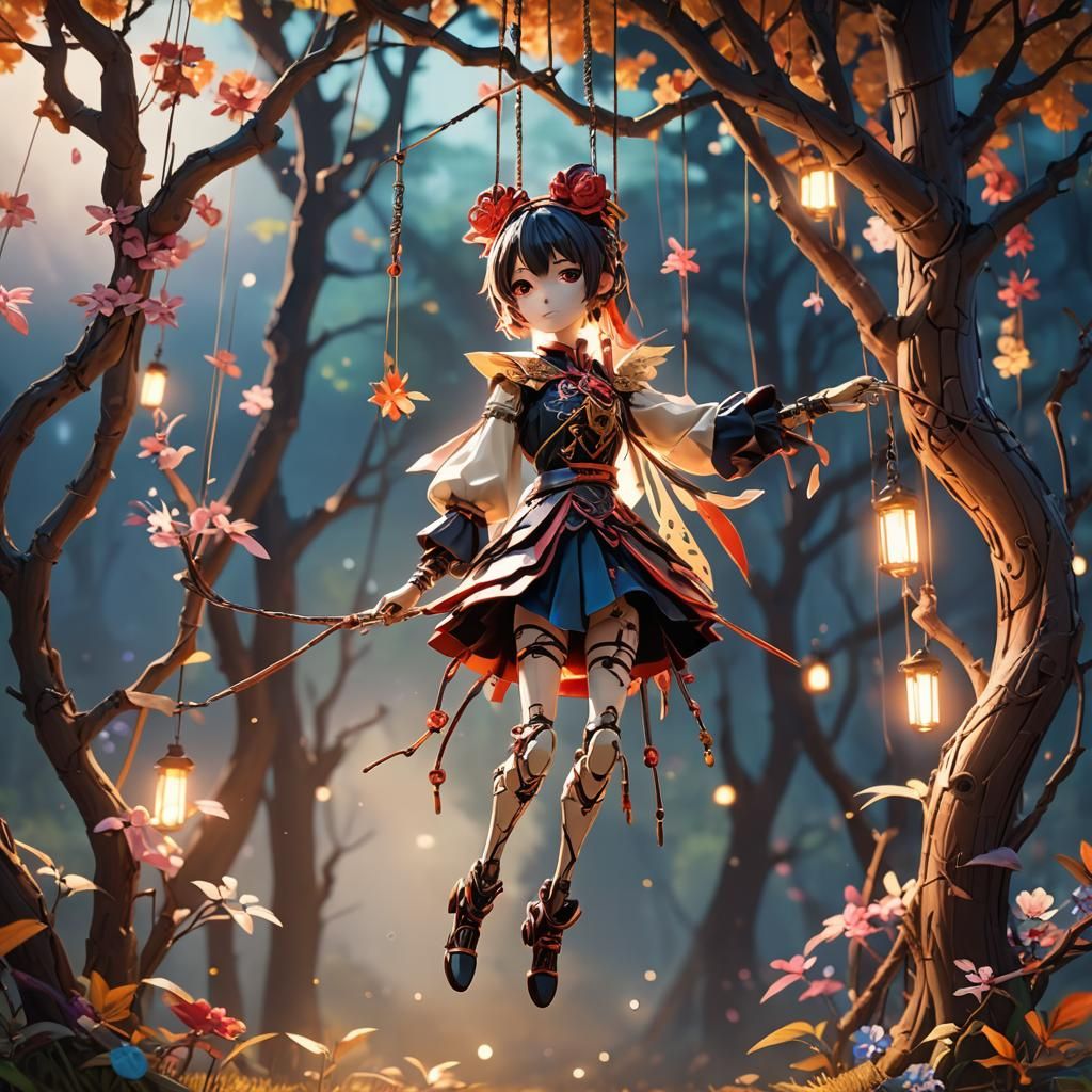Anime Marionette Concept Art in 3D