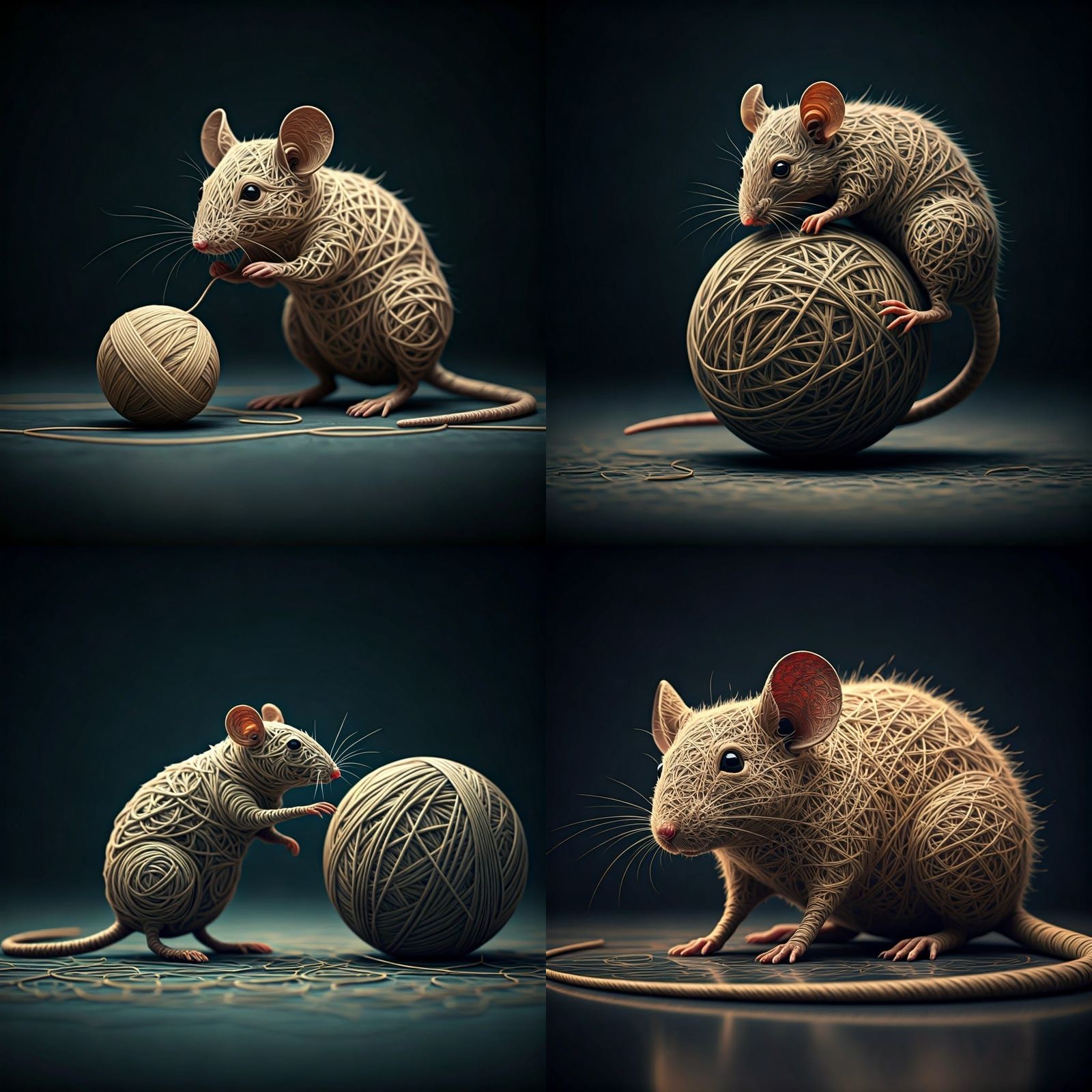 String Mouse Plays: Hyper-Realistic Conceptual Art