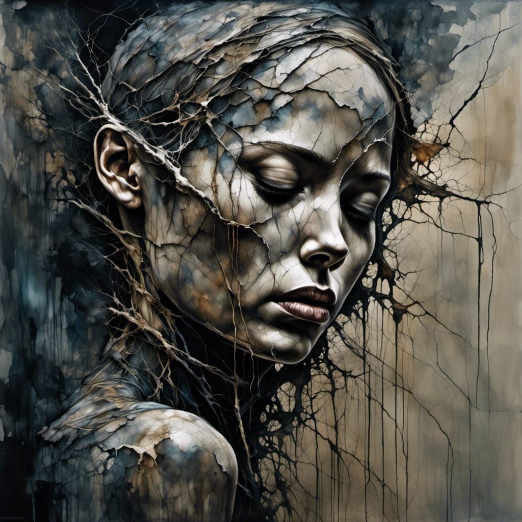 Sculpted Inner Pain: A Digital Masterpiece