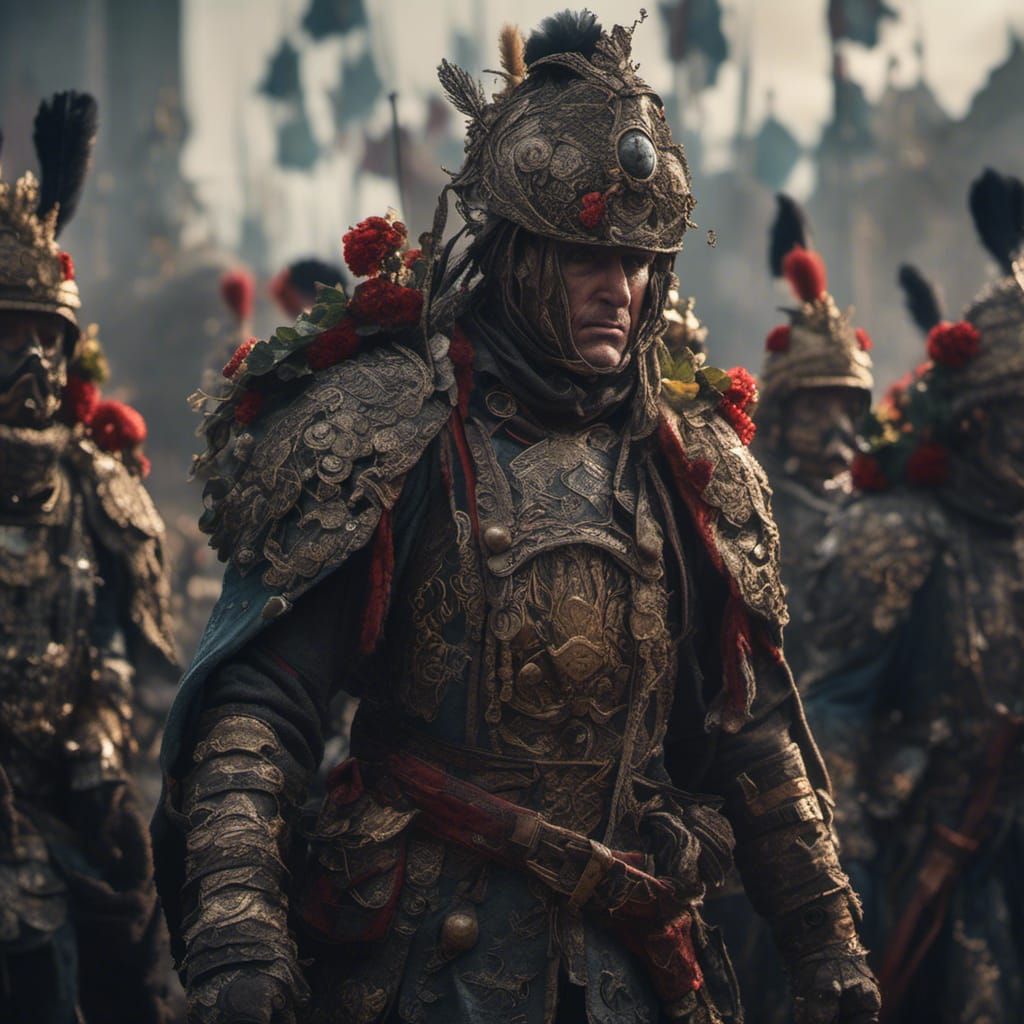 Epic Close Up of Soldier Marching